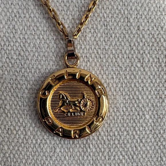 Celine Gold Medallion Necklace